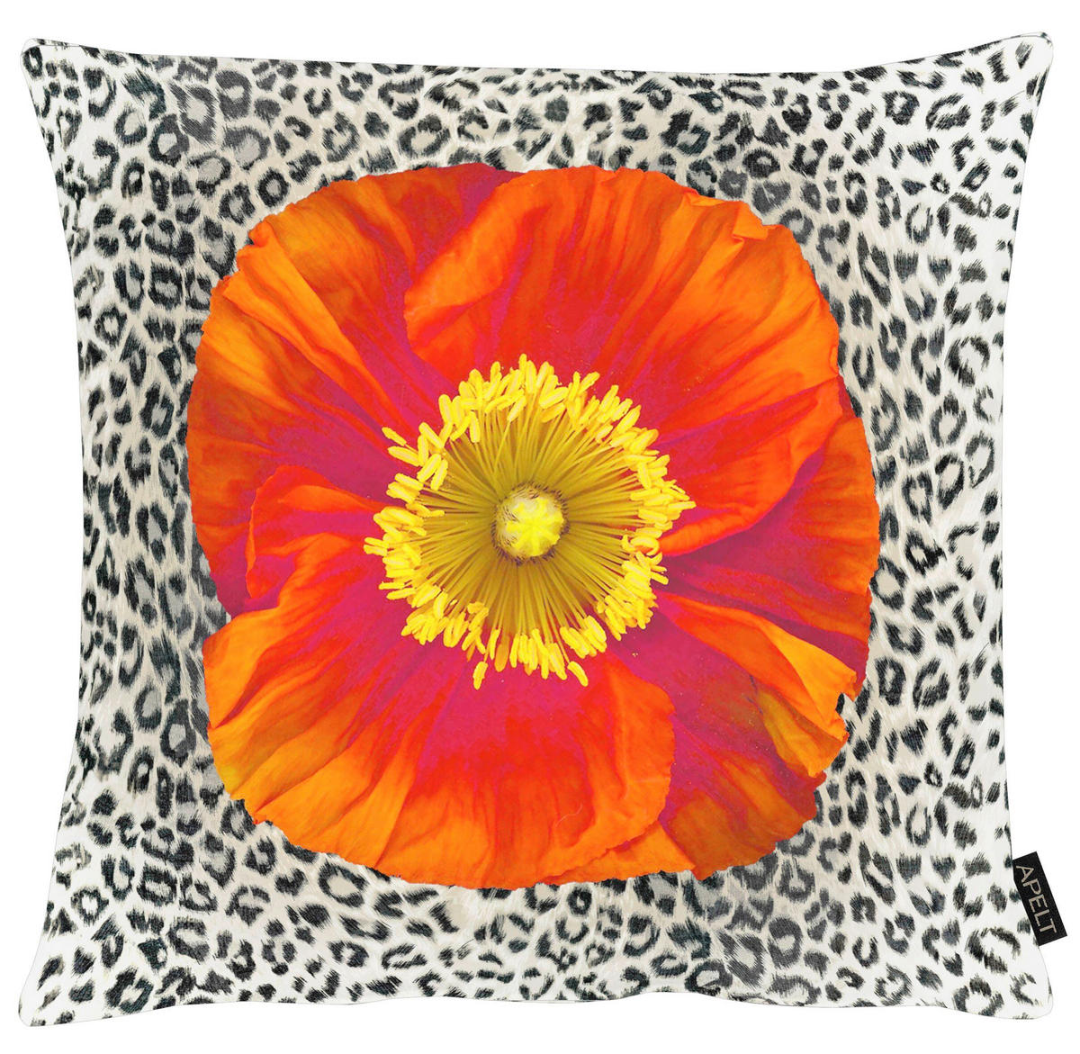 DEKORAČNÝ VANKÚŠ 45/45 cm - béžovohnedá/červená, Basics, textil (45/45cm) - Apelt