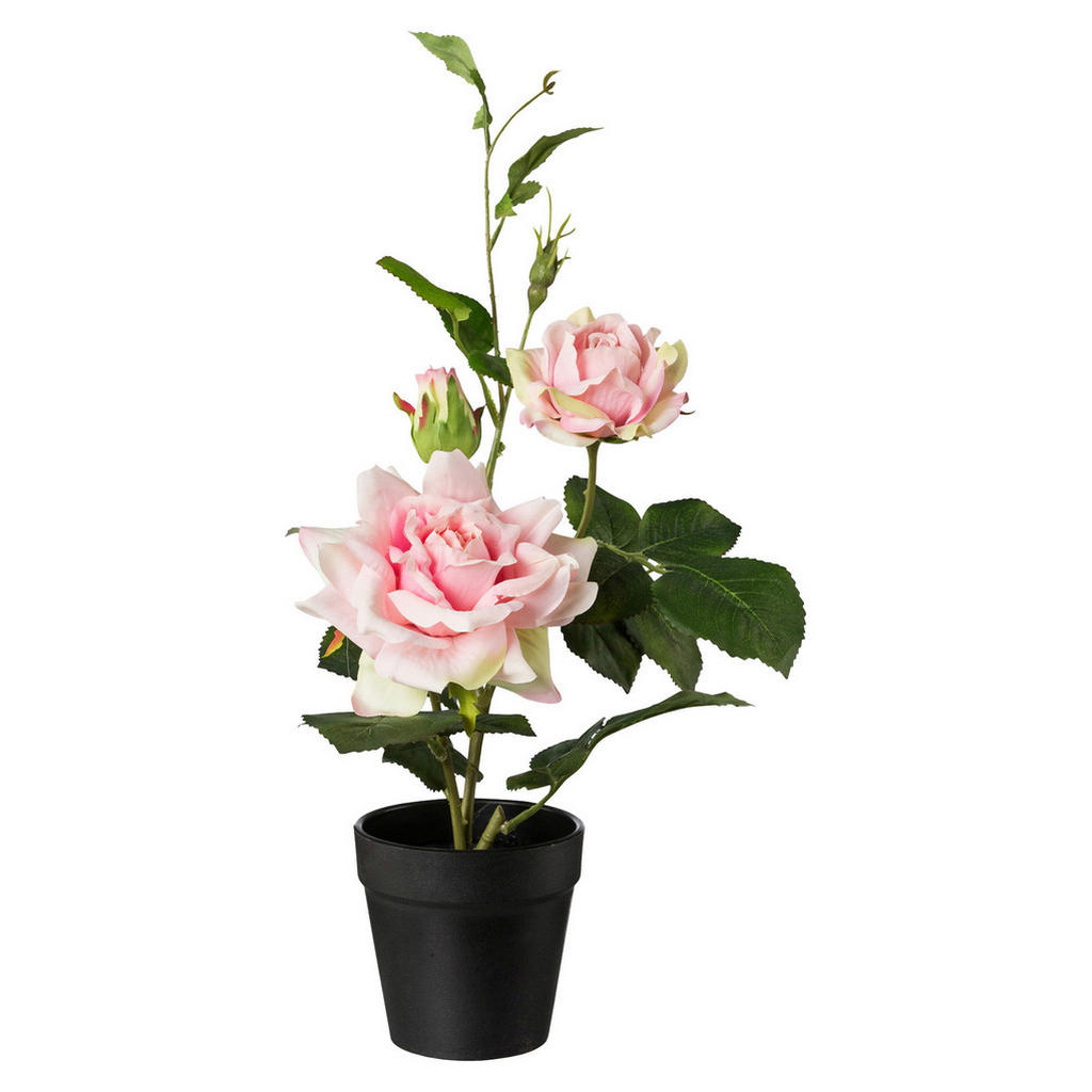 Kunstblume Rosenbusch Rosa L: 40cm, Ella