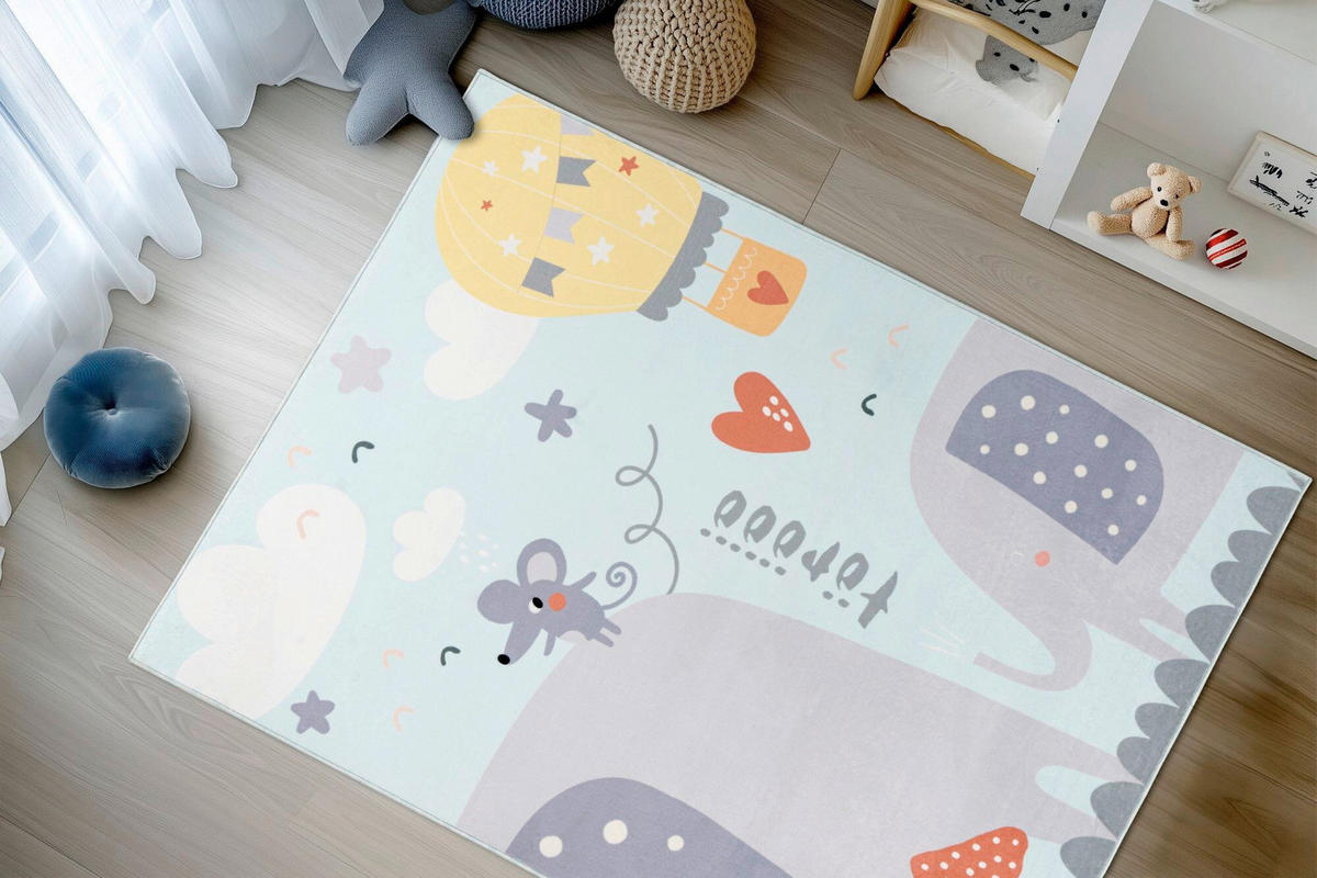 FLACHWEBETEPPICH 115/160 cm Blau  - Blau, Basics, Textil (115/160cm) - Kayoom