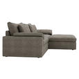 ECKSOFA  in Webstoff Graubraun  306/198 cm  - Graubraun/Schwarz, MODERN, Kunststoff/Textil (306/198cm) - Carryhome