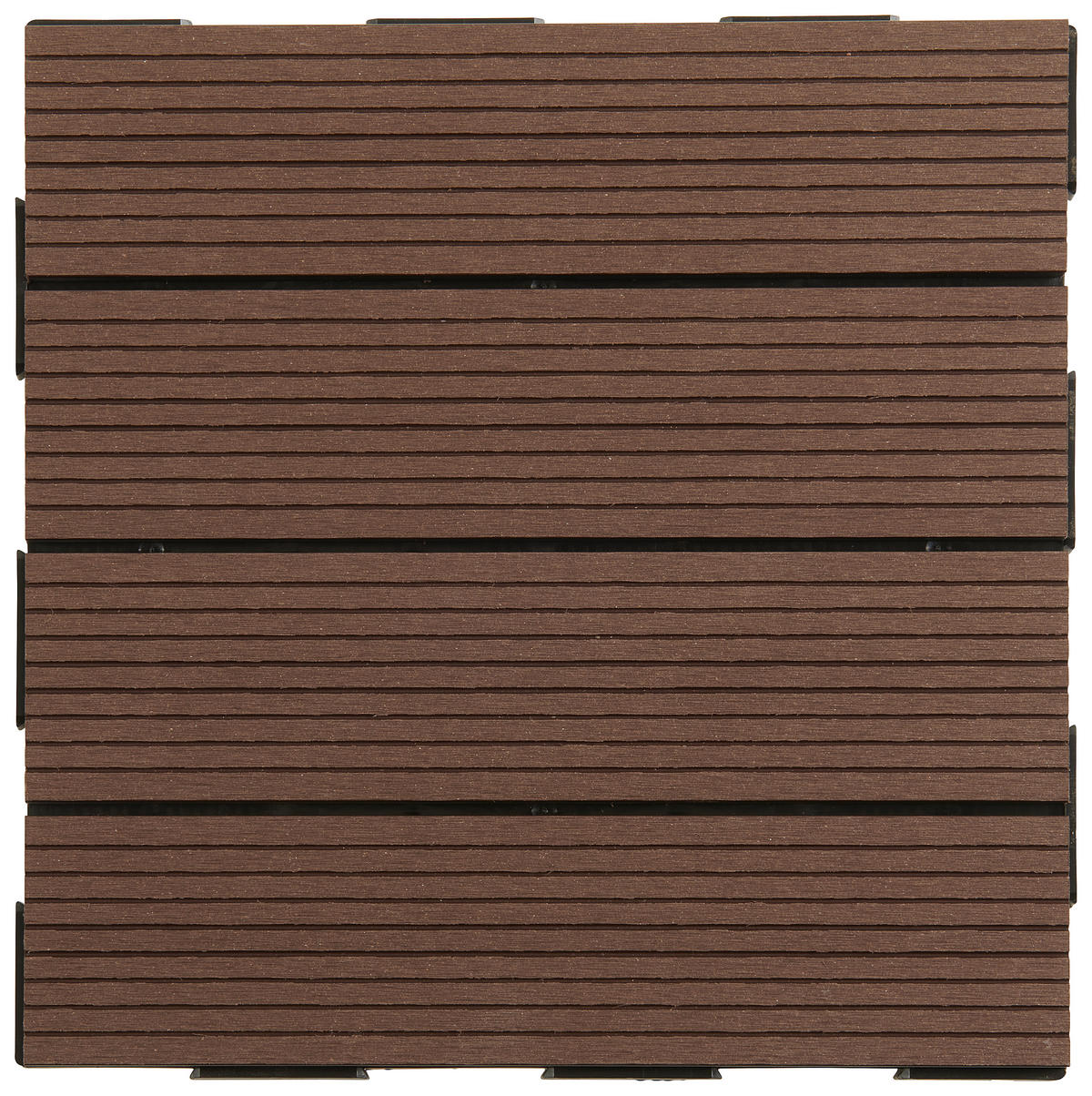 TERRASSENFLIESE Dunkelbraun 11 Stück  - Dunkelbraun, Basics, Kunststoff (30/30/2cm) - Ambia Garden