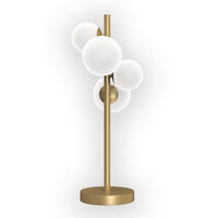 TISCHLEUCHTE 24/24/48 cm   - Goldfarben/Honig, Design, Glas/Kunststoff (24/24/48cm)