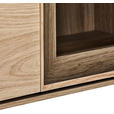 LOWBOARD  200/58/40 cm  - Eichefarben/Schwarz, KONVENTIONELL, Glas/Holzwerkstoff (200/58/40cm) - Xora
