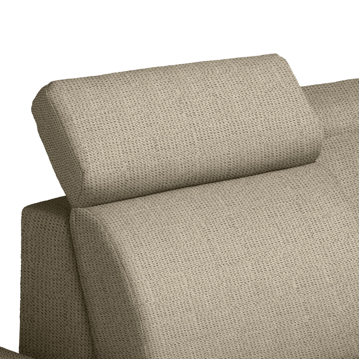 ECKSOFA Struktur Beige  - Beige/Schwarz, Design, Textil/Metall (292/270cm) - Stylife