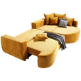 ECKSOFA in Chenille Goldfarben  - Goldfarben/Schwarz, Design, Kunststoff/Textil (307/194cm) - Carryhome