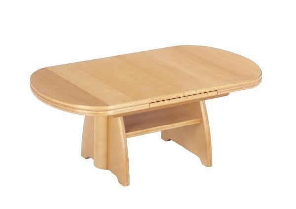 COUCHTISCH Buche furniert 110-131/65/56-75 cm rechteckig Buchefarben  - Buchefarben, KONVENTIONELL, Holzwerkstoff/Metall (110-131/65/56-75cm) - Venda