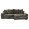 ECKSOFA in Cord Dunkelgrün  - Dunkelgrün/Eichefarben, Konventionell, Holz/Textil (276/177cm) - Carryhome