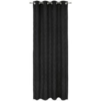 ZAVJESA S RINGOVIMA crna  135/245 cm  - crna, Basics, tekstil (135/245cm) - Esposa