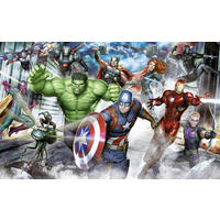 FOTOTAPETE AVENGERS ASSEMBLE  - Naturfarben, Design, Textil (400/250cm) - Marvel