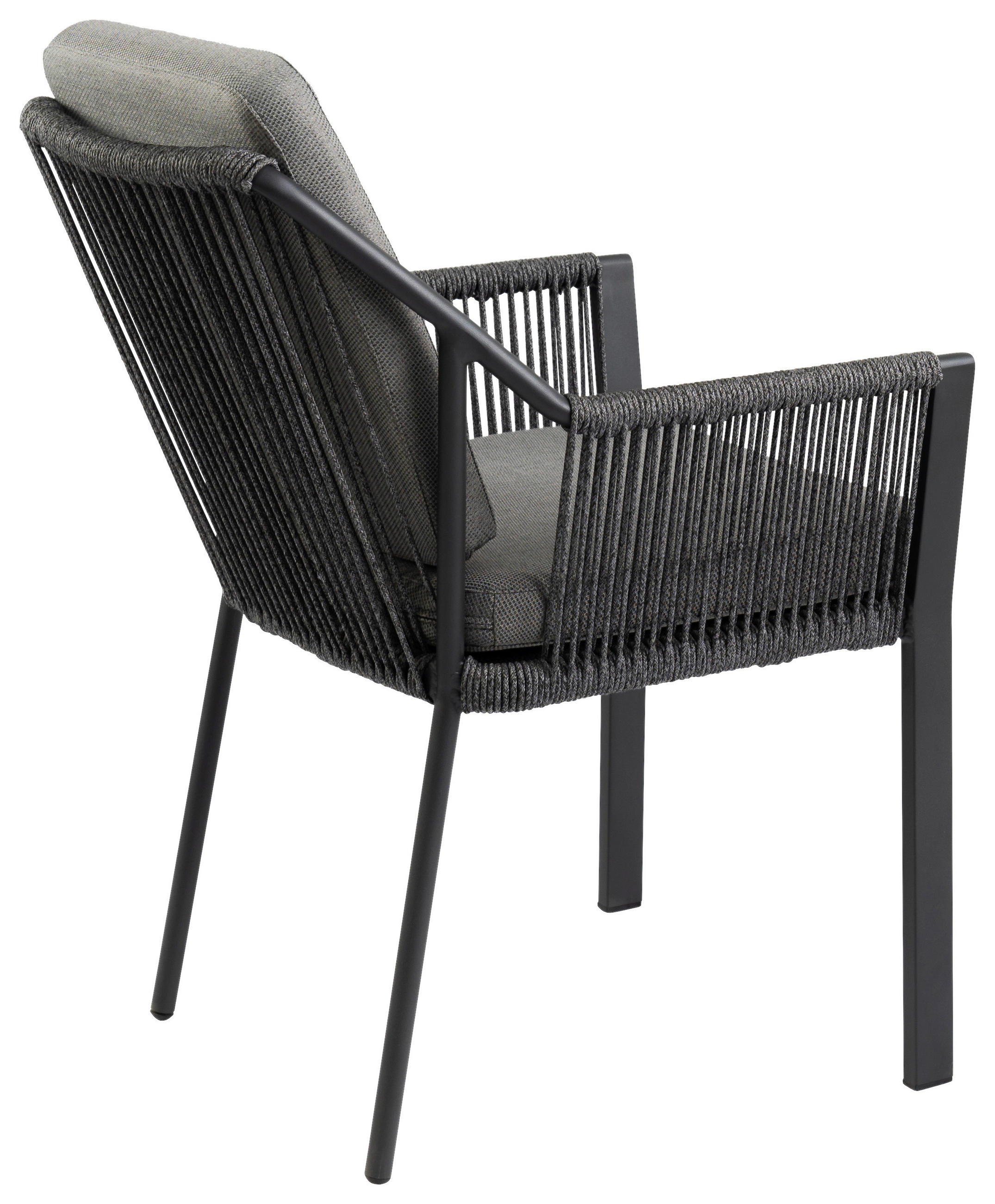 STAPELSESSEL in Textil, Kunststoff, Metall Grau  - Grau, Basics, Kunststoff/Textil (61/81/58cm) - Tierra Outdoor