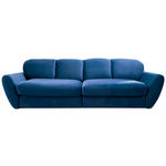BIGSOFA Flachgewebe Blau  - Blau/Schwarz, MODERN, Kunststoff/Textil (290/96/113cm) - Cantus