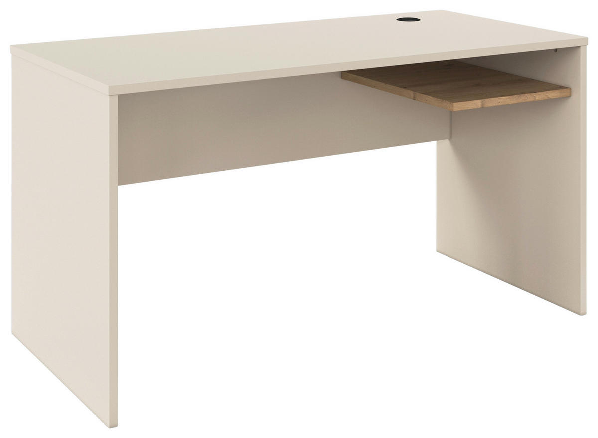 SCHREIBTISCH 140/66/76 cm  in Champagner, Eiche Artisan  - Champagner/Eiche Artisan, Design, Holzwerkstoff (140/66/76cm) - Stylife