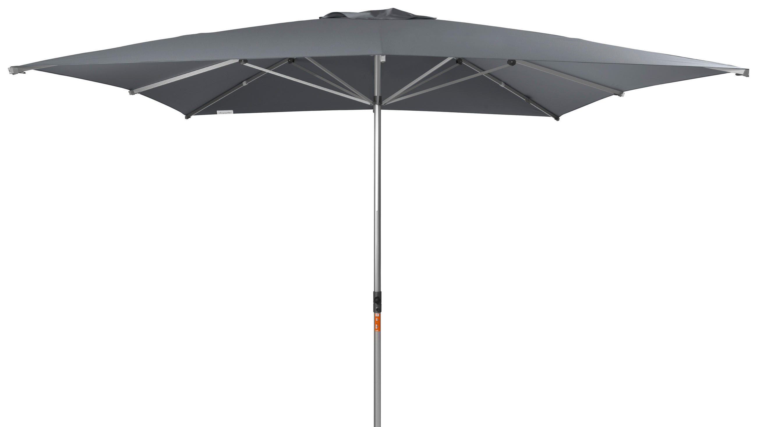 SONNENSCHIRM 350X350 cm Anthrazit  - Anthrazit/Silberfarben, Basics, Textil/Metall (350/350cm) - Doppler