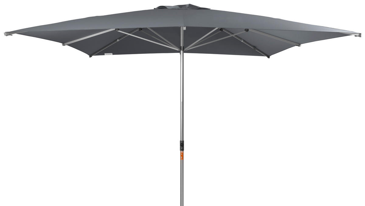 SONNENSCHIRM 350X350 cm Anthrazit  - Anthrazit/Silberfarben, Basics, Textil/Metall (350/350cm) - Doppler