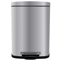 TRETEIMER 12 L  - Silberfarben/Schwarz, Basics, Kunststoff/Metall (28,0/19,3/37,9cm) - Spirella