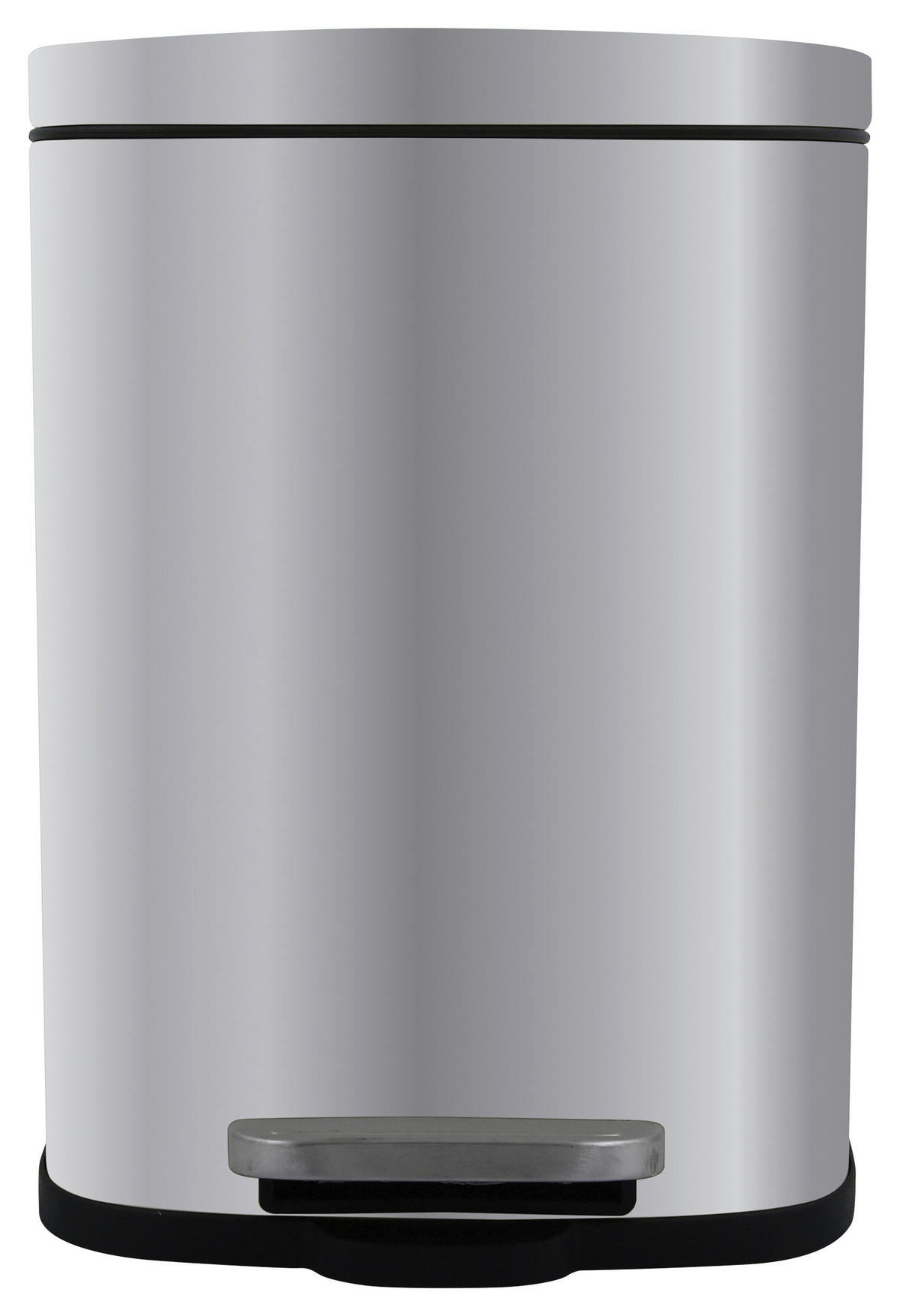 TRETEIMER 12 L  - Silberfarben/Schwarz, Basics, Kunststoff/Metall (28,0/19,3/37,9cm) - Spirella