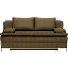 BOXSPRINGSOFA in Webstoff Hellgrün  - Chromfarben/Hellgrün, Design, Textil/Metall (200/93/107cm) - Novel
