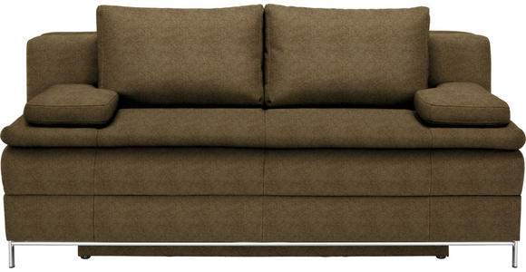 BOXSPRINGSOFA in Webstoff Hellgrün - Chromfarben/Hellgrün, Design, Textil/Metall (200/93/107cm) - Novel