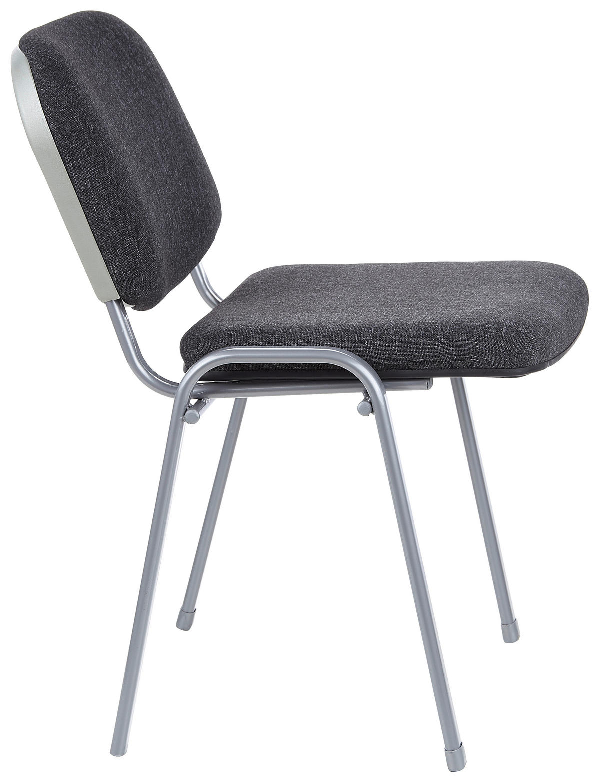 BESUCHERSTUHL Anthrazit  - Anthrazit/Silberfarben, Basics, Textil/Metall (58/84/48cm) - MID.YOU