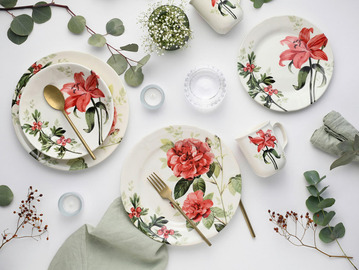 KOMPLETT SERVIS 16 delar  - multicolor, keramik - Creatable