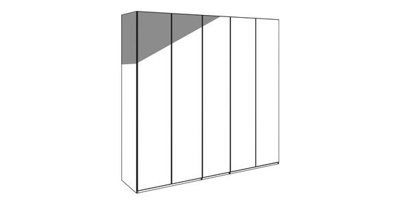 FALTTÜRENSCHRANK in Trüffeleichefarben, Magnolie - Chromfarben/Magnolie, KONVENTIONELL, Glas/Holzwerkstoff (300/236/58cm) - Venda