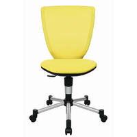 JUGENDDREHSTUHL  in Netzbespannung Gelb, Schwarz, Silberfarben  - Gelb/Silberfarben, Design, Kunststoff/Textil (44/84-98/40cm)