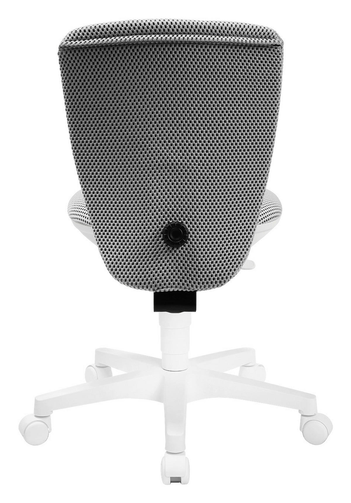 JUGENDDREHSTUHL  in Flachgewebe Grau, Weiß  - Weiß/Grau, MODERN, Kunststoff/Textil (44/68-90/39cm)