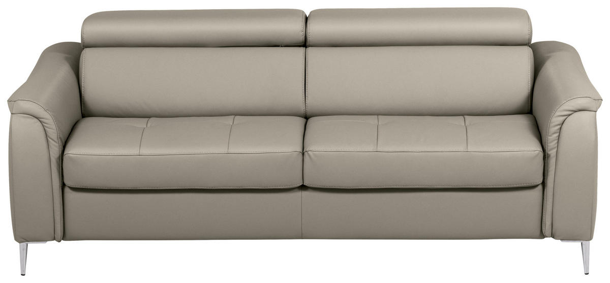 SCHLAFSOFA in Lederlook Echtleder Schlammfarben  - Schlammfarben, Design, Leder/Textil (203/77-98/103cm) - MID.YOU