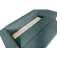 BIGSOFA in Flachgewebe Blau  - Chromfarben/Blau, KONVENTIONELL, Textil/Metall (256/68/122cm) - Carryhome