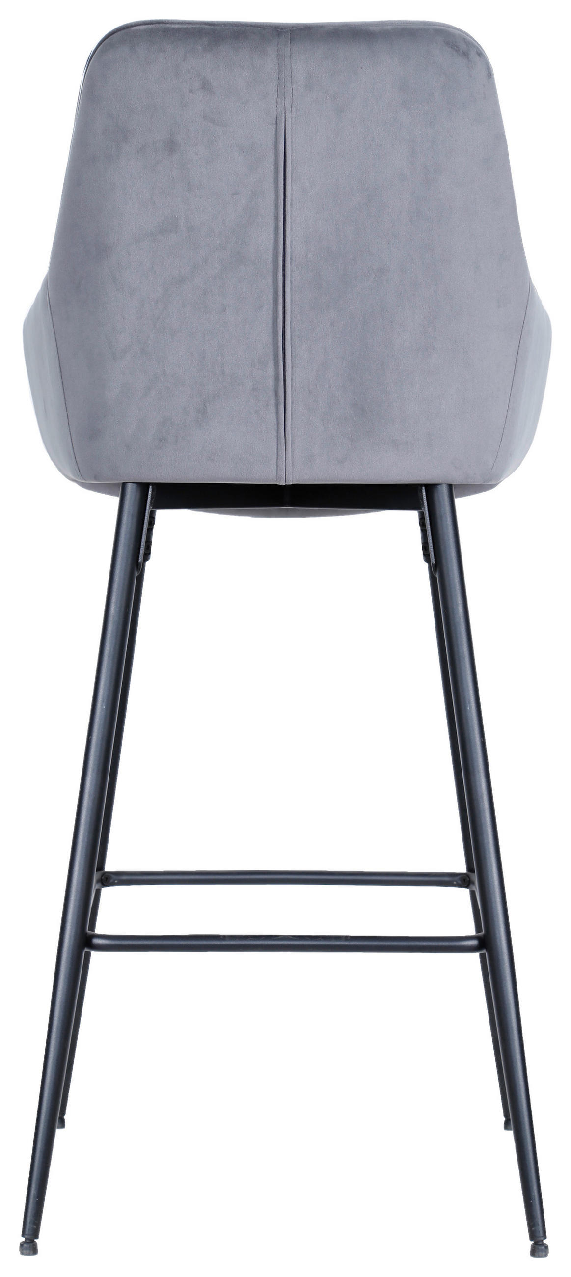 BARHOCKER in Grau, Schwarz  - Schwarz/Grau, MODERN, Holz/Textil (54/109/53cm) - MID.YOU