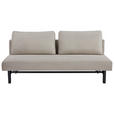 SCHLAFSOFA Cord Beige  - Beige/Schwarz, Design, Textil/Metall (191/92/99cm) - Carryhome