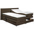 BOXSPRINGBETT 180/200 cm in Dunkelbraun - Dunkelbraun/Silberfarben, Design, Kunststoff/Textil (180/200cm) - Carryhome BOXSPRINGBETT 180/200 cm in Dunkelbraun - Dunkelbraun/Silberfarben, Design, Kunststoff/Textil (180/200cm) - Carryhome