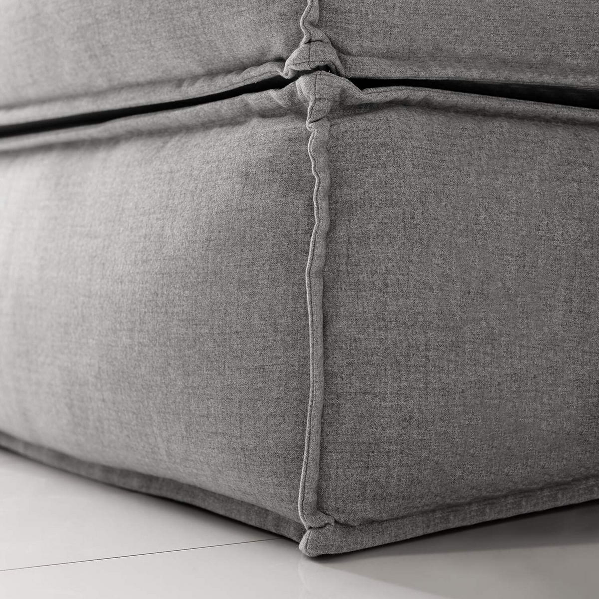BOXSPRINGBETT 160/220 cm  in Hellgrau  - Hellgrau/Schwarz, Design, Kunststoff/Textil (160/220cm) - home24