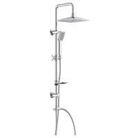 ÜBERKOPFBRAUSESET  - Chromfarben, Basics, Kunststoff/Metall (2,2/105/34cm)