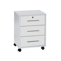 ROLLCONTAINER 44/58/40 cm  - Silberfarben/Weiß, LIFESTYLE, Holzwerkstoff/Metall (44/58/40cm) - MID.YOU