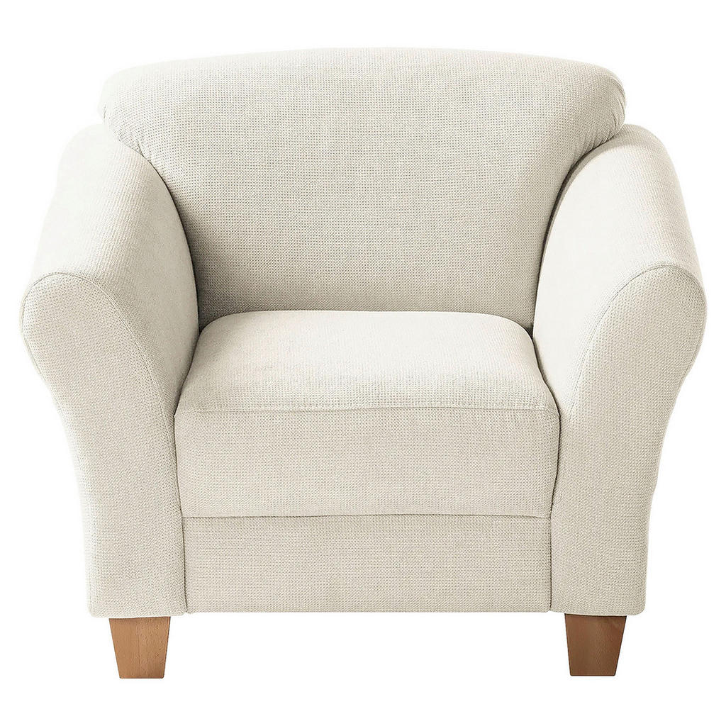 Thumbnail - Sit & More Sessel, Creme, Textil, Buche, 101x84x89 cm, Goldenes M, Oeko-Tex® Standard 100, Made in Europe, DGM-Klimapakt...