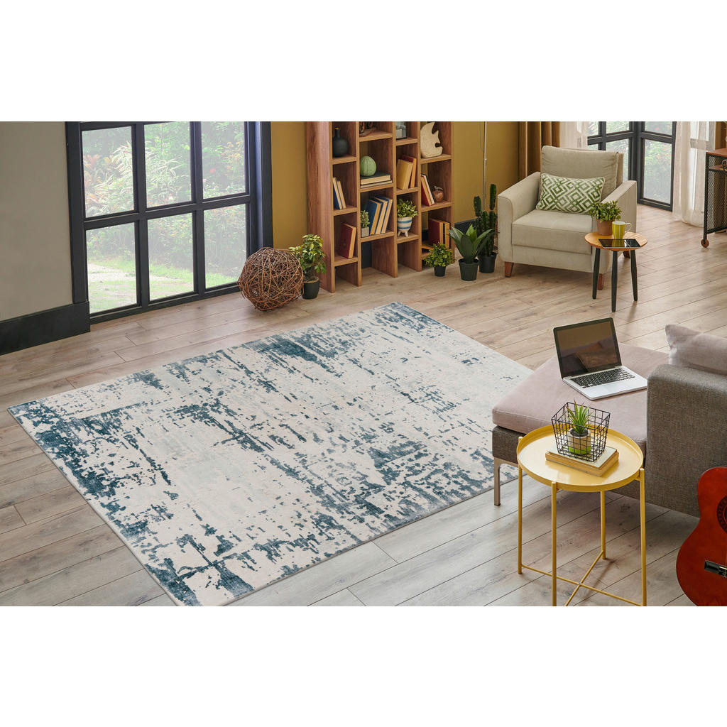 Thumbnail - Xxxl Vintage-Teppich Ilian 400, Blau, Textil, rechteckig, 120x170 cm, für Fußbodenheizung geeignet, Teppiche & Böden, Te...