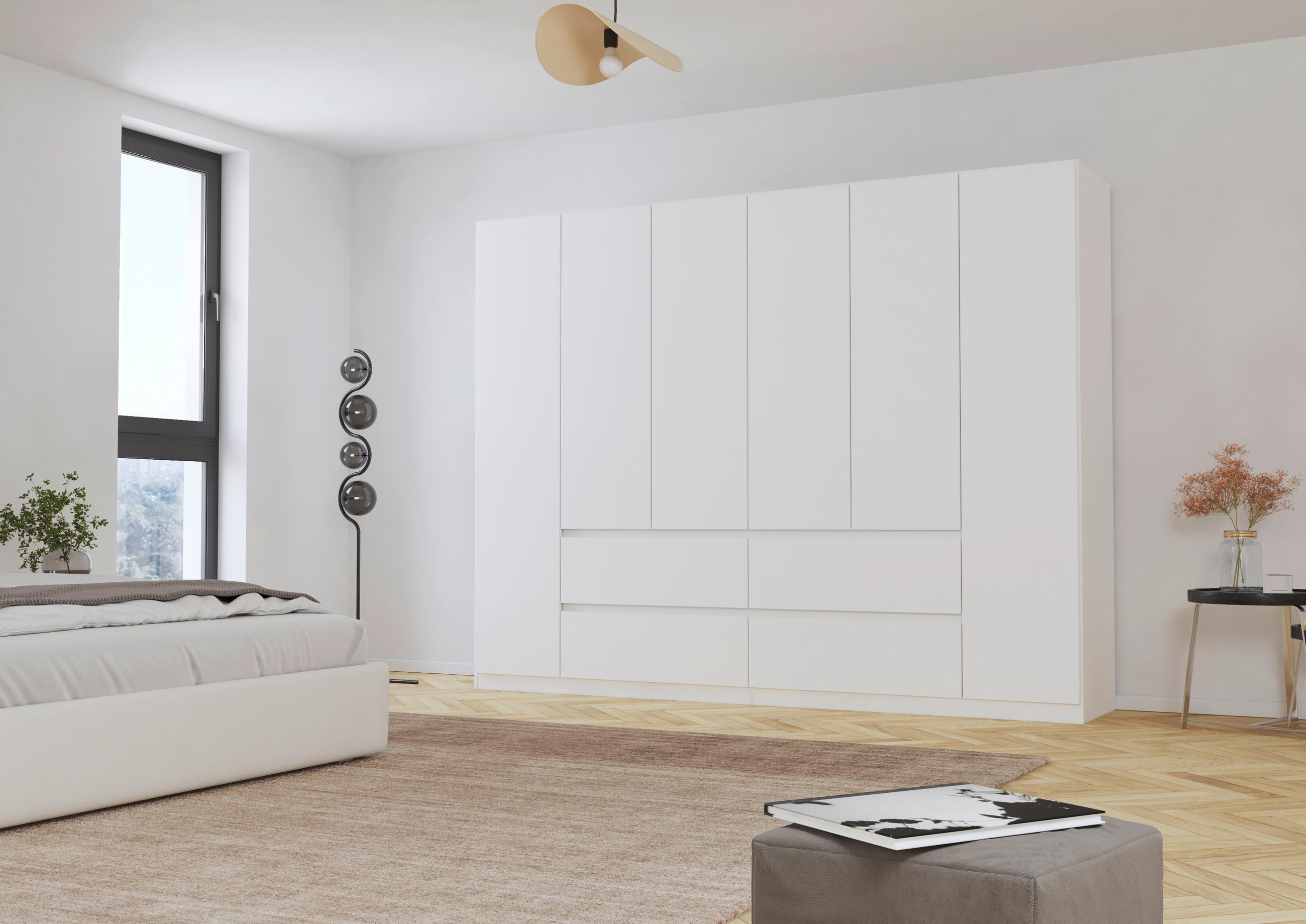 DREHTÜRENSCHRANK  in Weiß  - Weiß, Basics, Holzwerkstoff (271/210cm) - Rauch Möbel