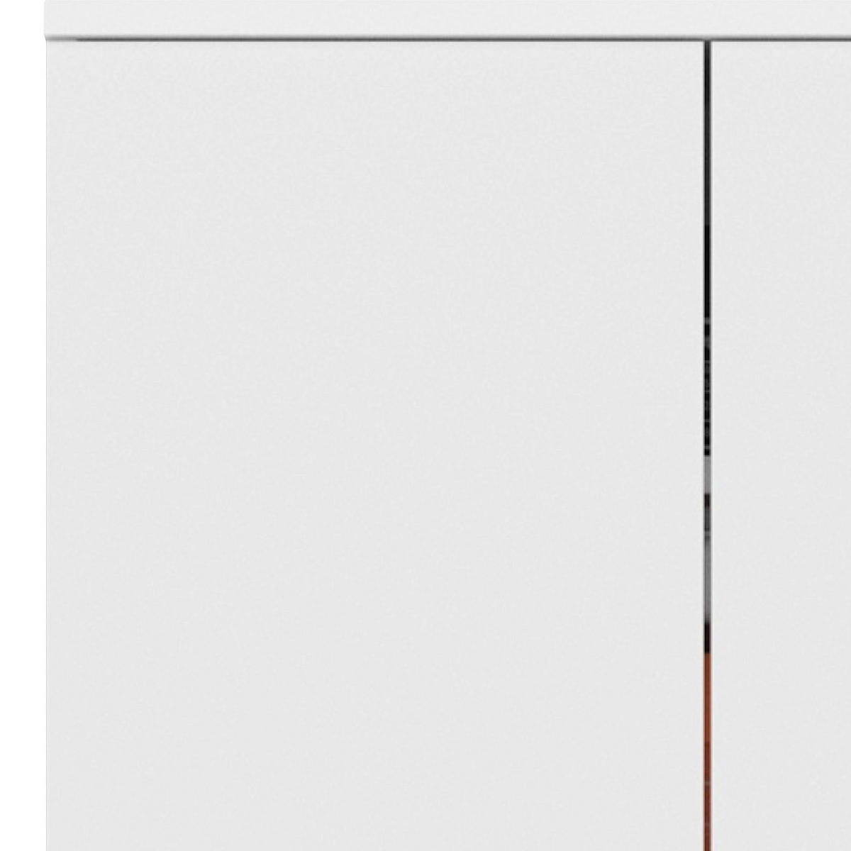 MEHRZWECKSCHRANK 65/193/37 cm  in Weiß  - Chromfarben/Weiß Hochglanz, MODERN, Holzwerkstoff/Metall (65/193/37cm) - MID.YOU