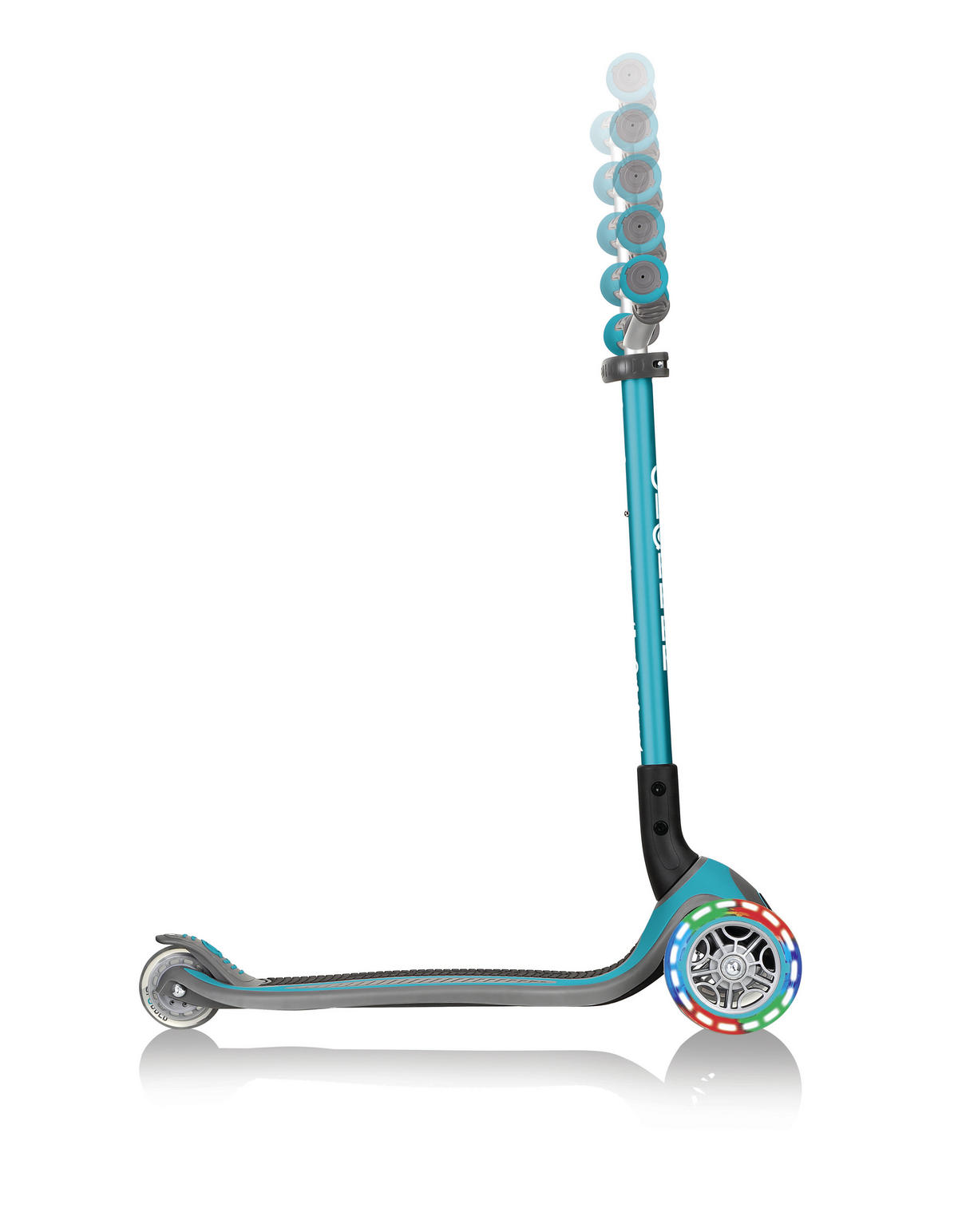 SCOOTER 662 Globber Master Lights  - Türkis/Schwarz, Basics, Kunststoff (61/94/37cm) - GLOBBER