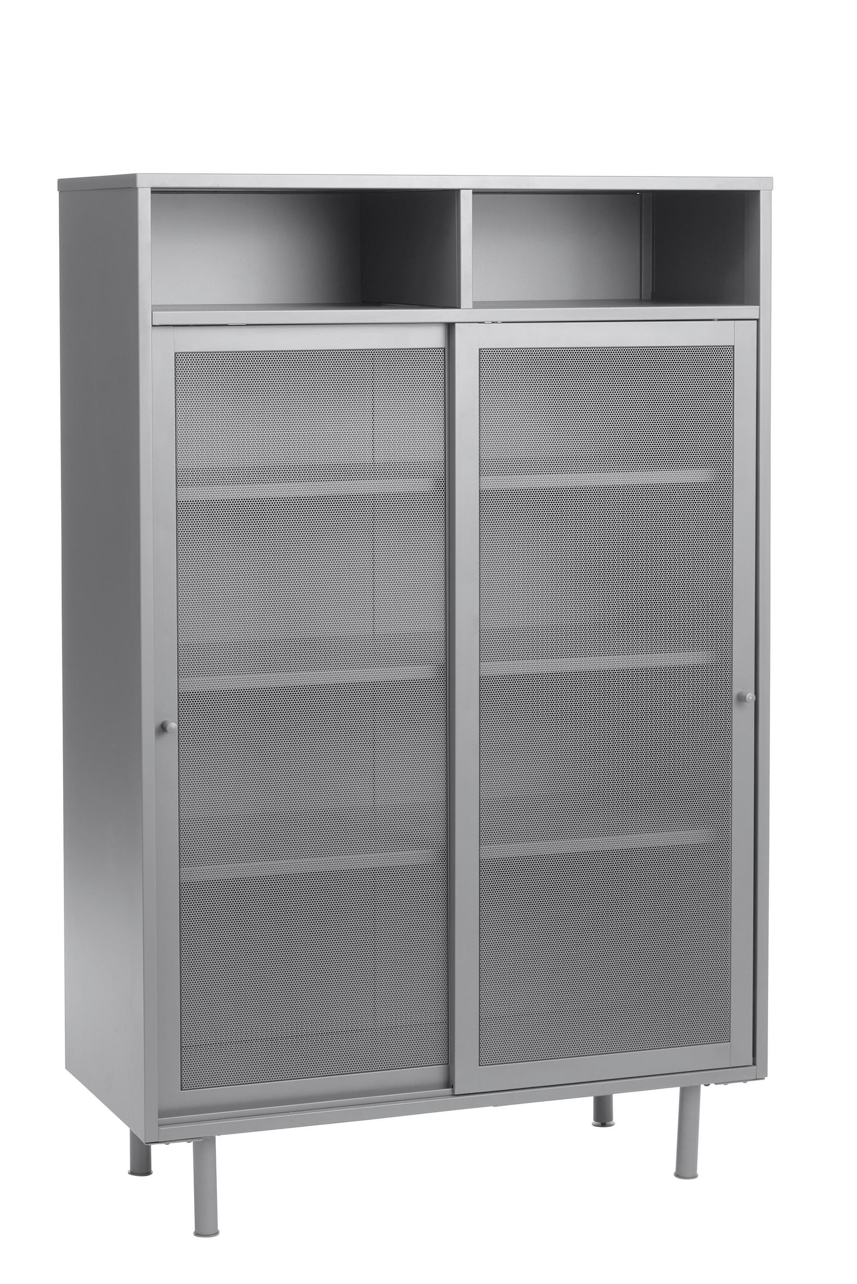 HIGHBOARD  in 90/140/40 cm  - Greige, Basics, Metall (90/140/40cm) - Boxxx