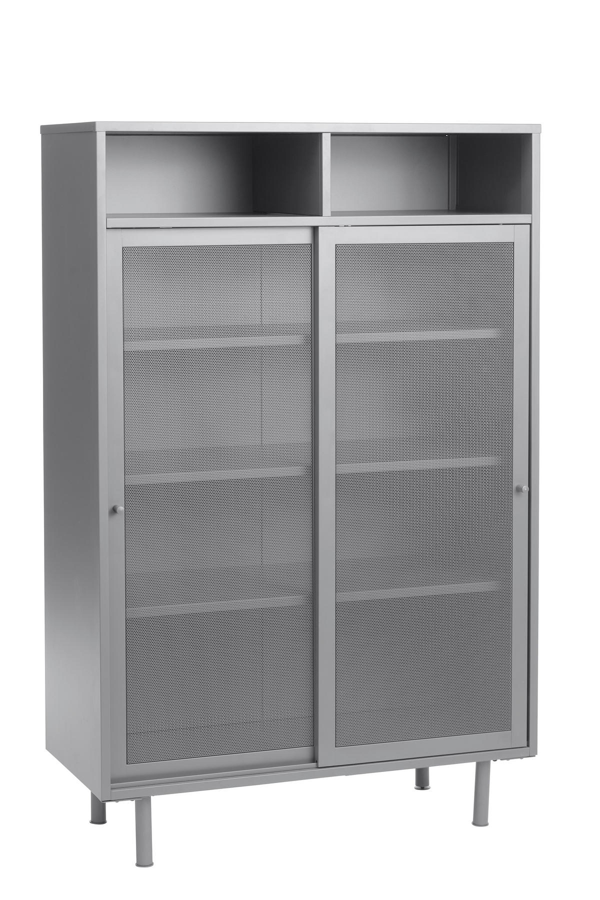 HIGHBOARD  in 90/140/40 cm  - Greige, Basics, Metall (90/140/40cm) - Boxxx