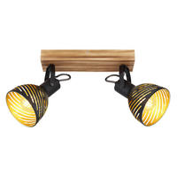 REFLEKTOR  Lenna   30/12,5/25 cm          - zlate barve/črna, Basics, kovina/les (30/12,5/25cm) - Globo