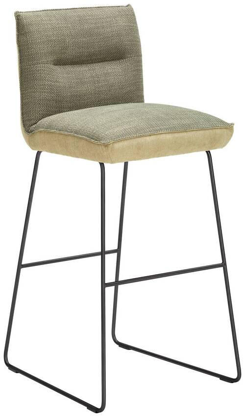 BARHOCKER Flachgewebe Grün, Schwarz, Hellgrün Stahl Stoffauswahl, Typenauswahl, Gestellauswahl  - Schwarz/Hellgrün, Design, Textil/Metall (51/107/59cm) - Dieter Knoll