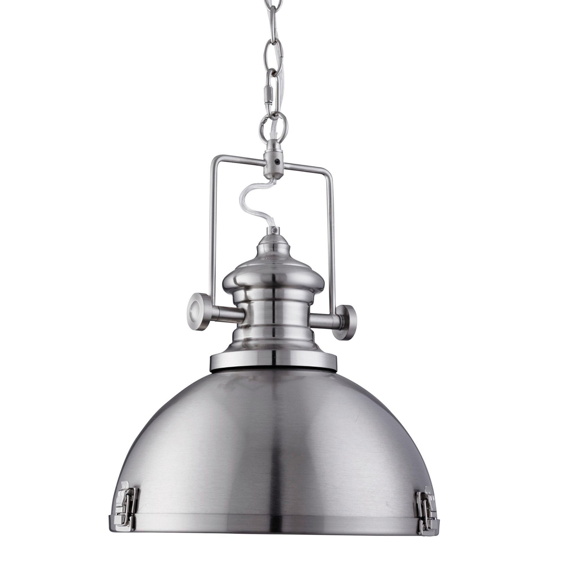 Searchlight Pendelleuchte Louisiana Silber 150 cm