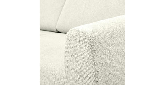 ECKSOFA Creme Flachgewebe Bettkasten, Schlaffunktion, Rücken echt, Kopfstütze, Liegefläche im Originalstoff  - Buchefarben/Creme, KONVENTIONELL, Holz/Textil (166/241cm) - Carryhome