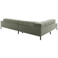 ECKSOFA  in Cord Dunkelgrün  216/321 cm  - Dunkelgrün/Schwarz, Design, Textil/Metall (216/321cm) - Hom`in