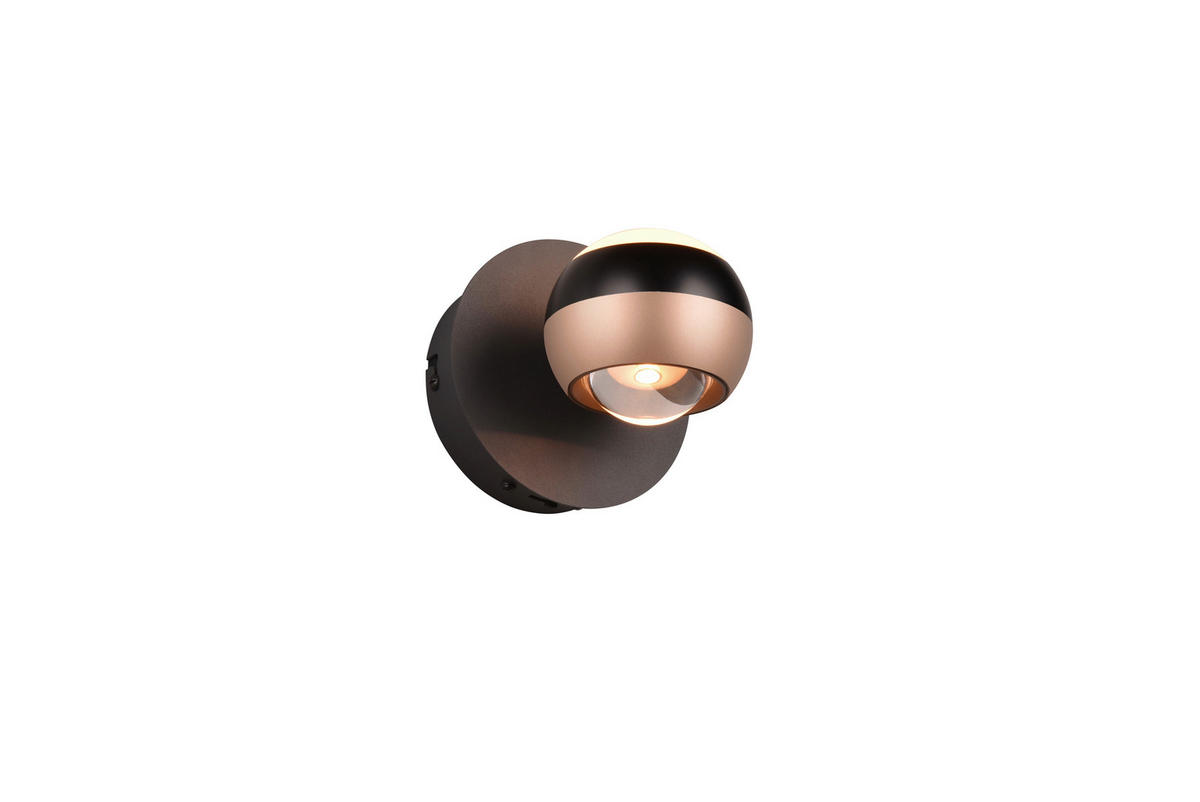 NÁSTENNÉ LED SVIETIDLO, 13,5/10 cm  - čierna, Design, kov (13,5/10cm)