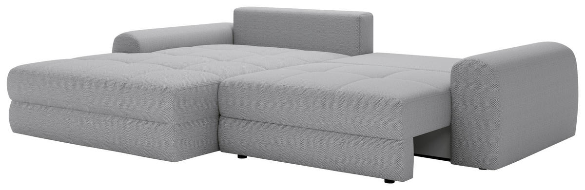 ECKSOFA LORSON Hellblau Struktur  - Beige/Schwarz, Design, Kunststoff/Textil (208/290cm) - Livetastic