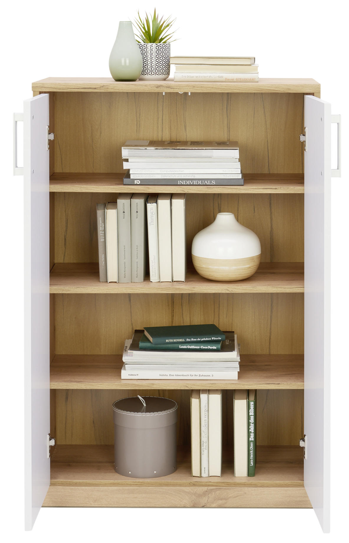 COMODĂ 72,0/110,0/36,0 cm - argintiu/alb, Konventionell, plastic/material pe bază de lemn (72,0/110,0/36,0cm) - Xora